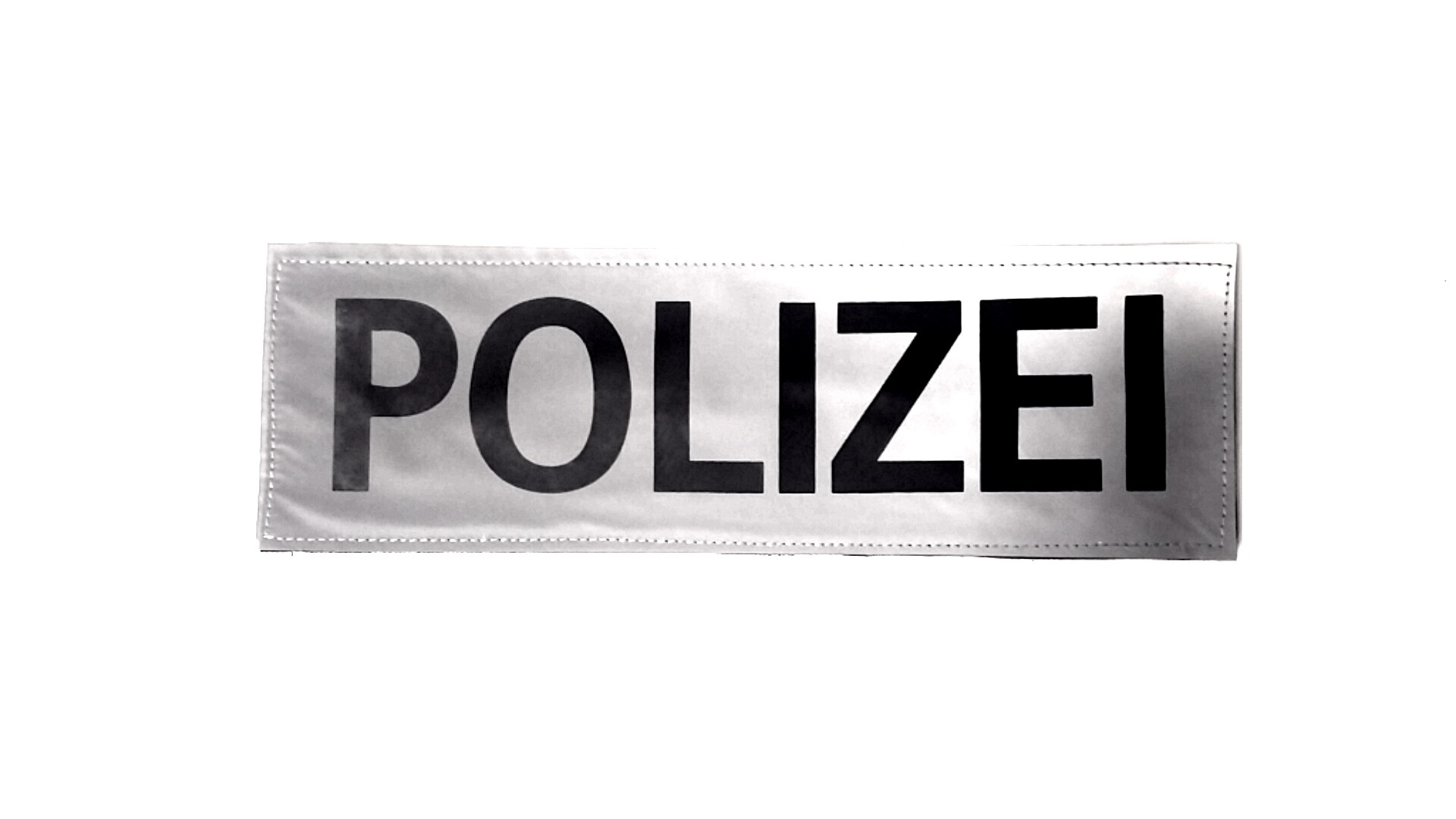Klettstreifen Klett Polizei Wechsel-Klett-Schild Retroreflektierend 10x31cm