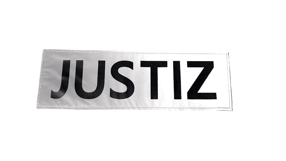 Klettstreifen Klett Justiz Wechsel-Klett-Schild Retroreflektierend 10x31cm