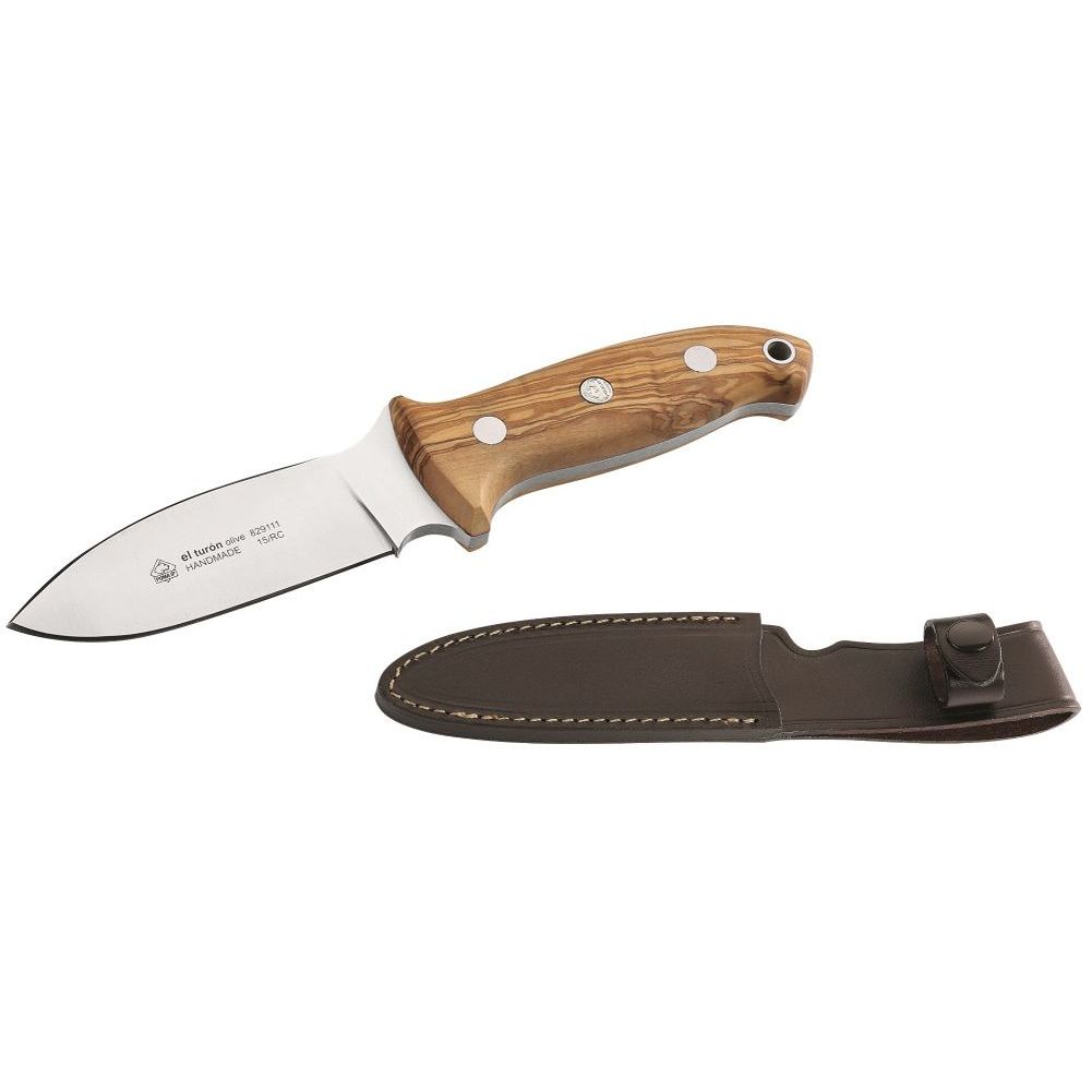 Puma IP Messer Gürtel Taschenmesser Olivenholz Griffschalen Lederscheide 309111