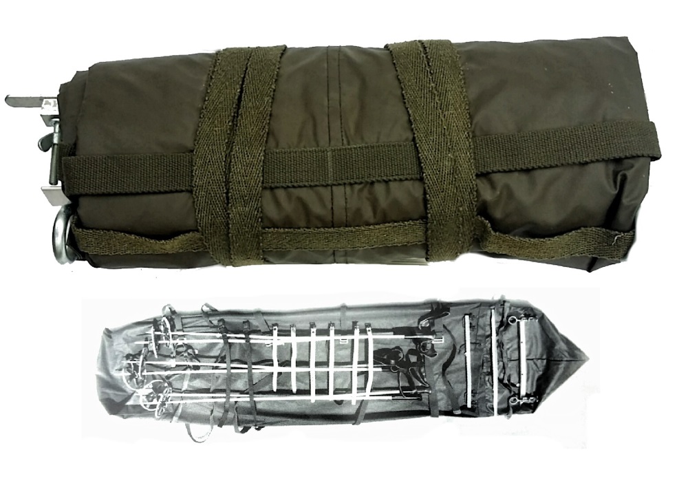 Schweizer Armee Notschlitten "Gaillard Dufour" Rettungsschlitten Spanntuch