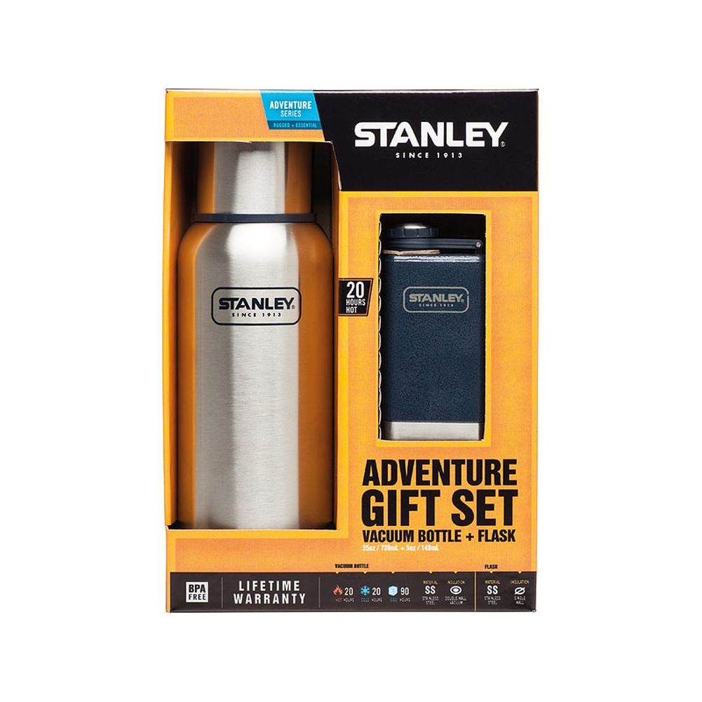 Stanley Adventure Gift Set Vaccum Bottle 18/8 Stahl navyblaue Adventure Flask