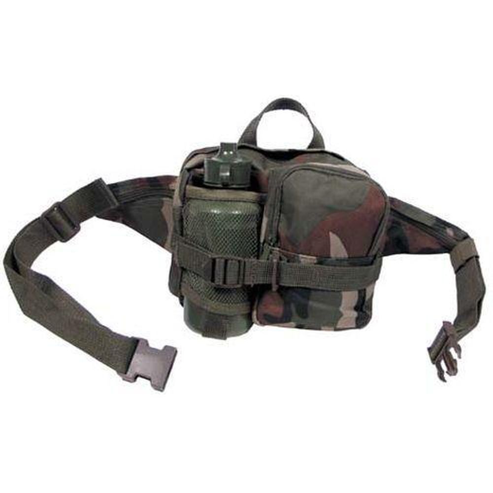 Gürteltasche Hüfttasche mit Trinkflasche - Farbe: woodland
