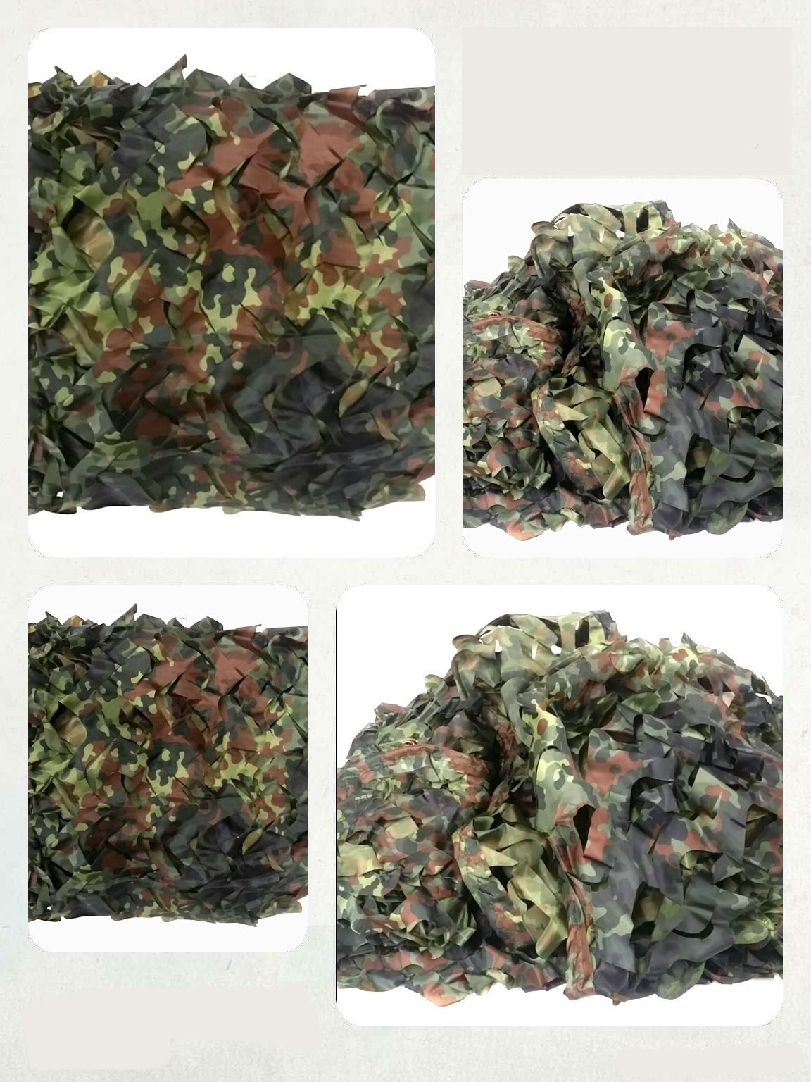 Tarnnetz flecktarn camo 2m x 1,5m Tarnung camo befestigter Rand Metallringe