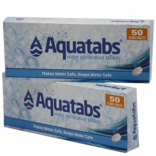 2 Packungen mit je 50 Tabletten von Medentech Wasserreinigungstabletten AQUATABS
