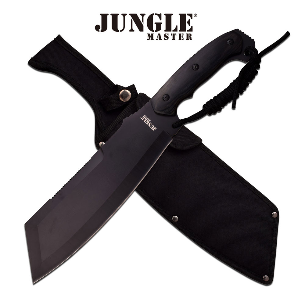 Jungle Master Black Survival Jagd Outdoor feste Klinge Full Tang JM-034