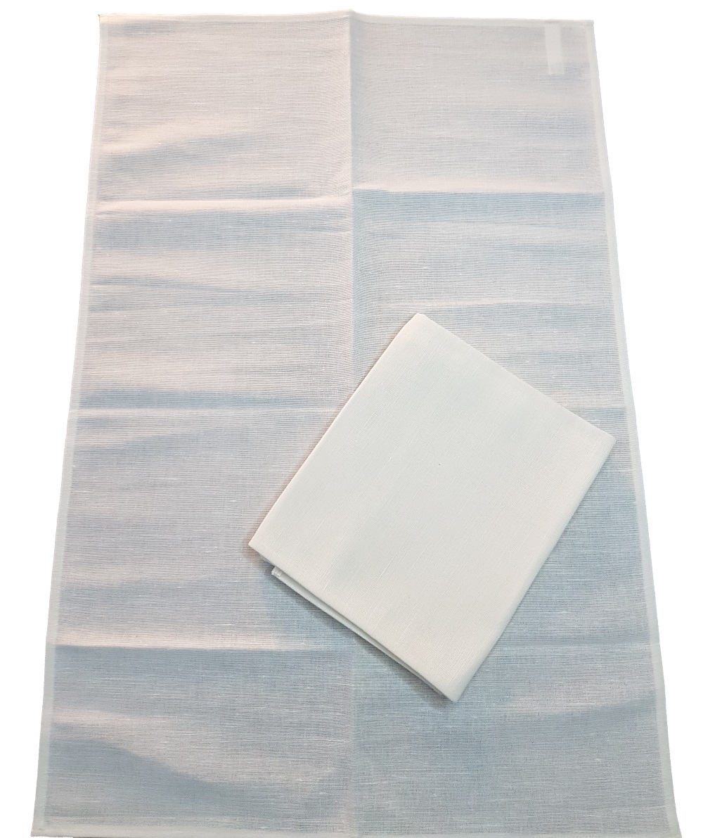 Tschechische Armee 2 Stück Geschirrhandtücher 65x50 cm Leinen weiß CZ