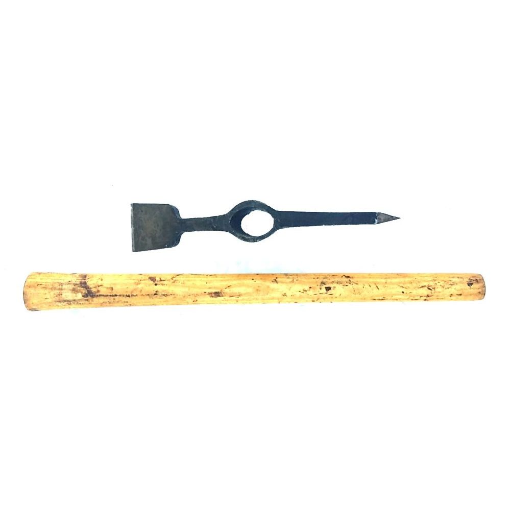 Schweizer Armee CH 2. WK Pickel Spitzhacke Swiss Hand pick Holzgriff demontiert