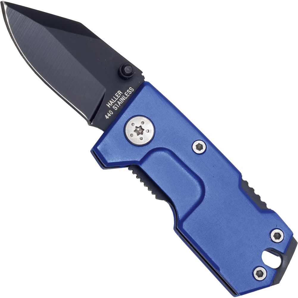 Haller Taschenmesser Small Blue Einhandtaschenmesser mit schwarzer Klinge 84689