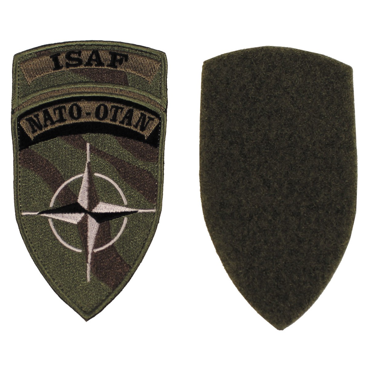 5 Stück Klettabzeichen ISAF NATO-OTAN neuwertig