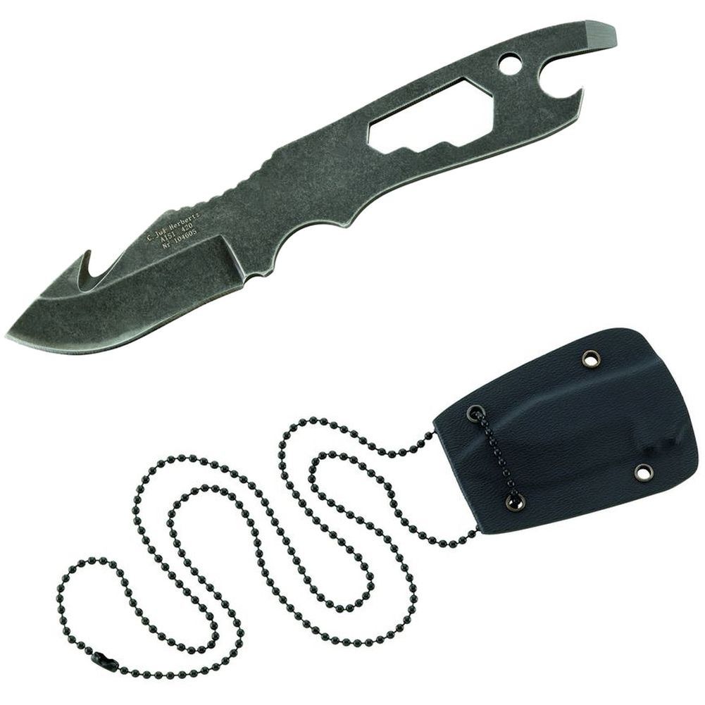 Herbertz Messer Werkzeug NECK KNIFE Halsmesser Scheide Kette 104605