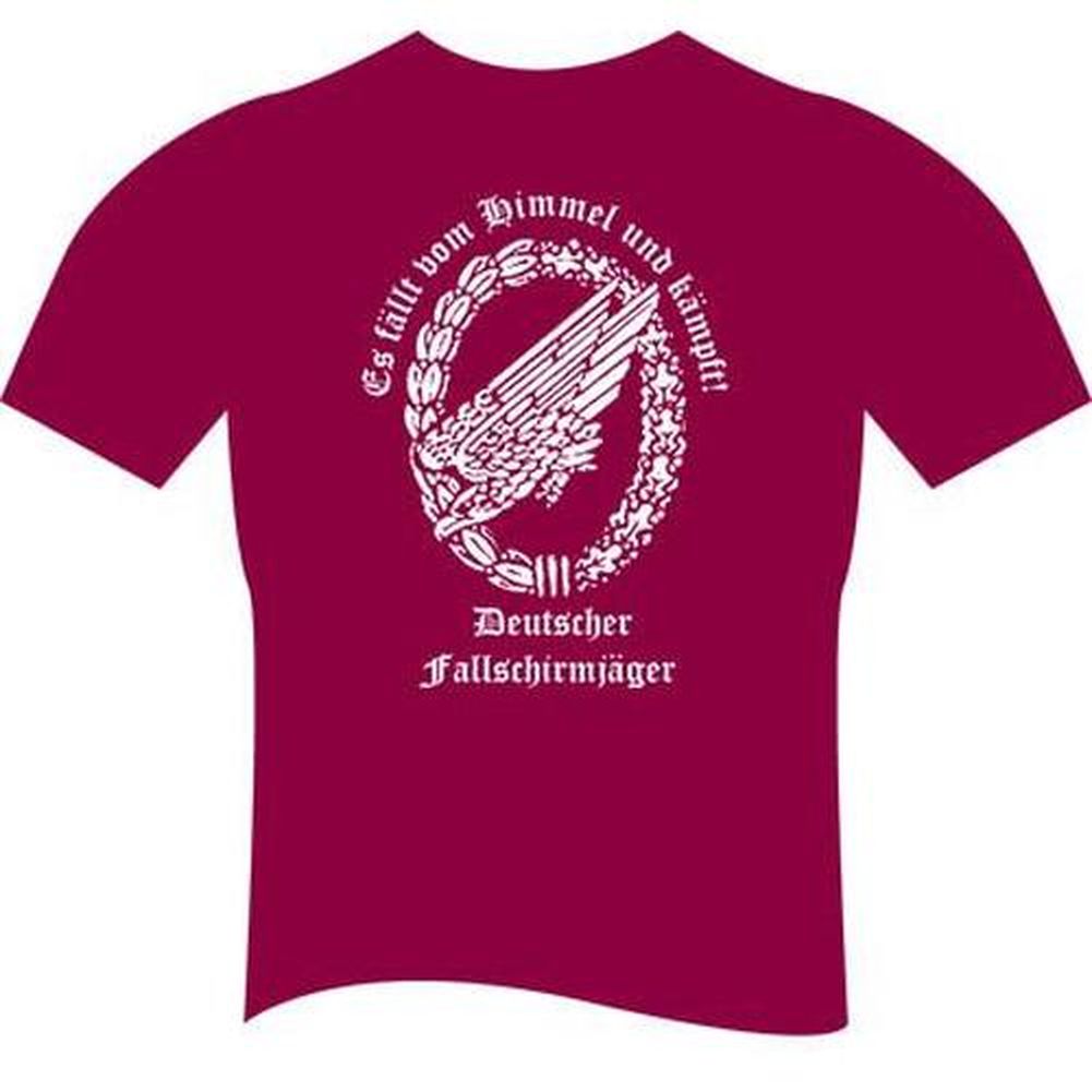 T-Shirt Fallschirmjäger burgundy Gr. S