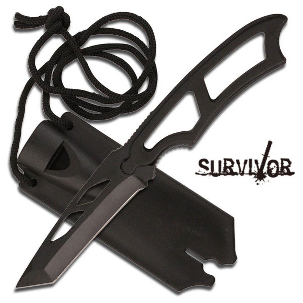 MC Survivor Neck Knife Taschenmesser Security Einhandmesser mit Halskette HK-656