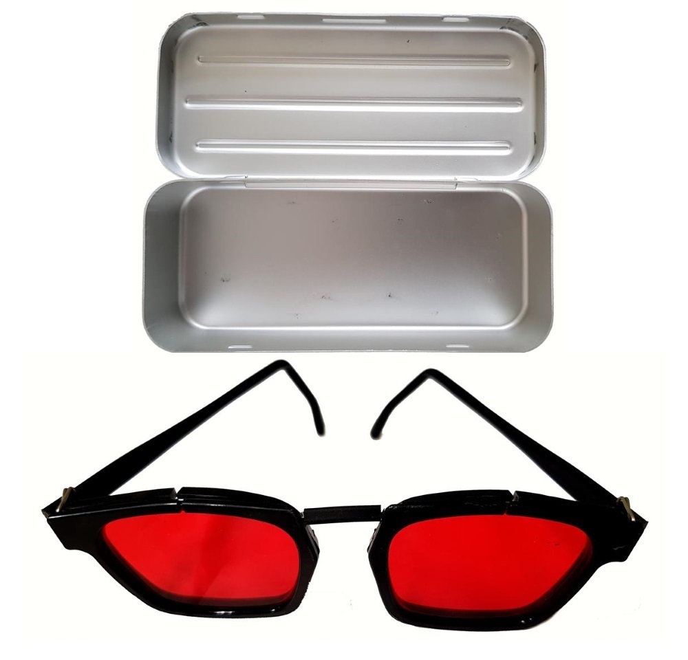 Schweizer Armee Schneebrille Schutz Brille Etui Suva 47 rot